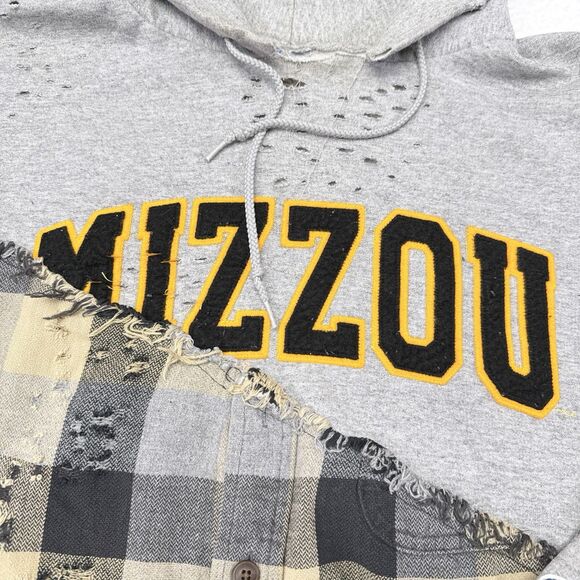 Missouri Tigers Sweatshirt XL Mizzou Hoodie Distressed Grunge Furst Of A Kind‎ - Picture 2 of 9